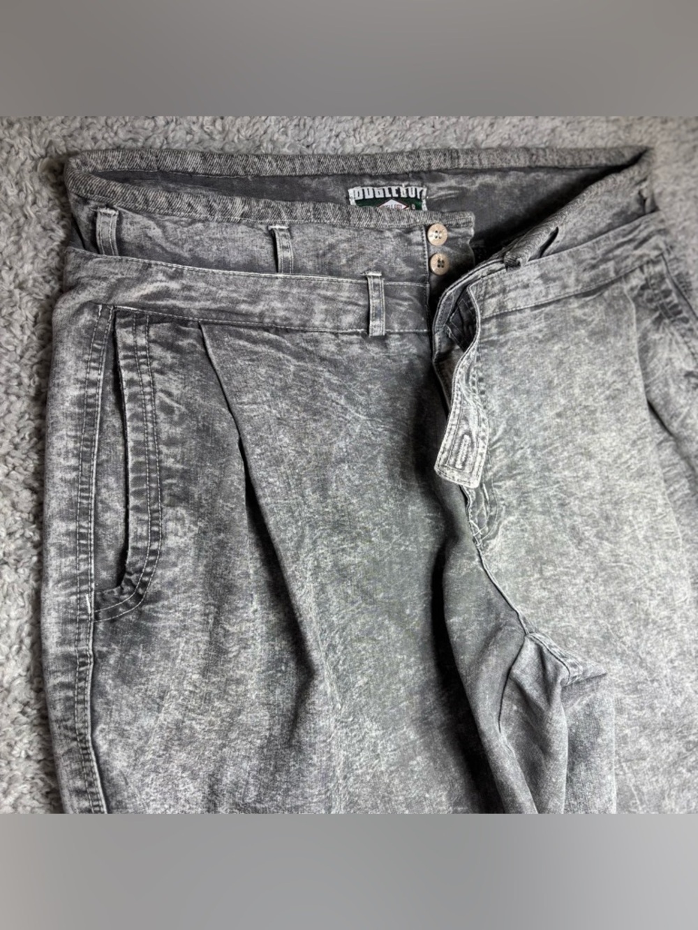 Vintage Bugle Boy Jeans Womens 34 Acid Wash Paper Bag Waist 80s 90s Baggy Skate
